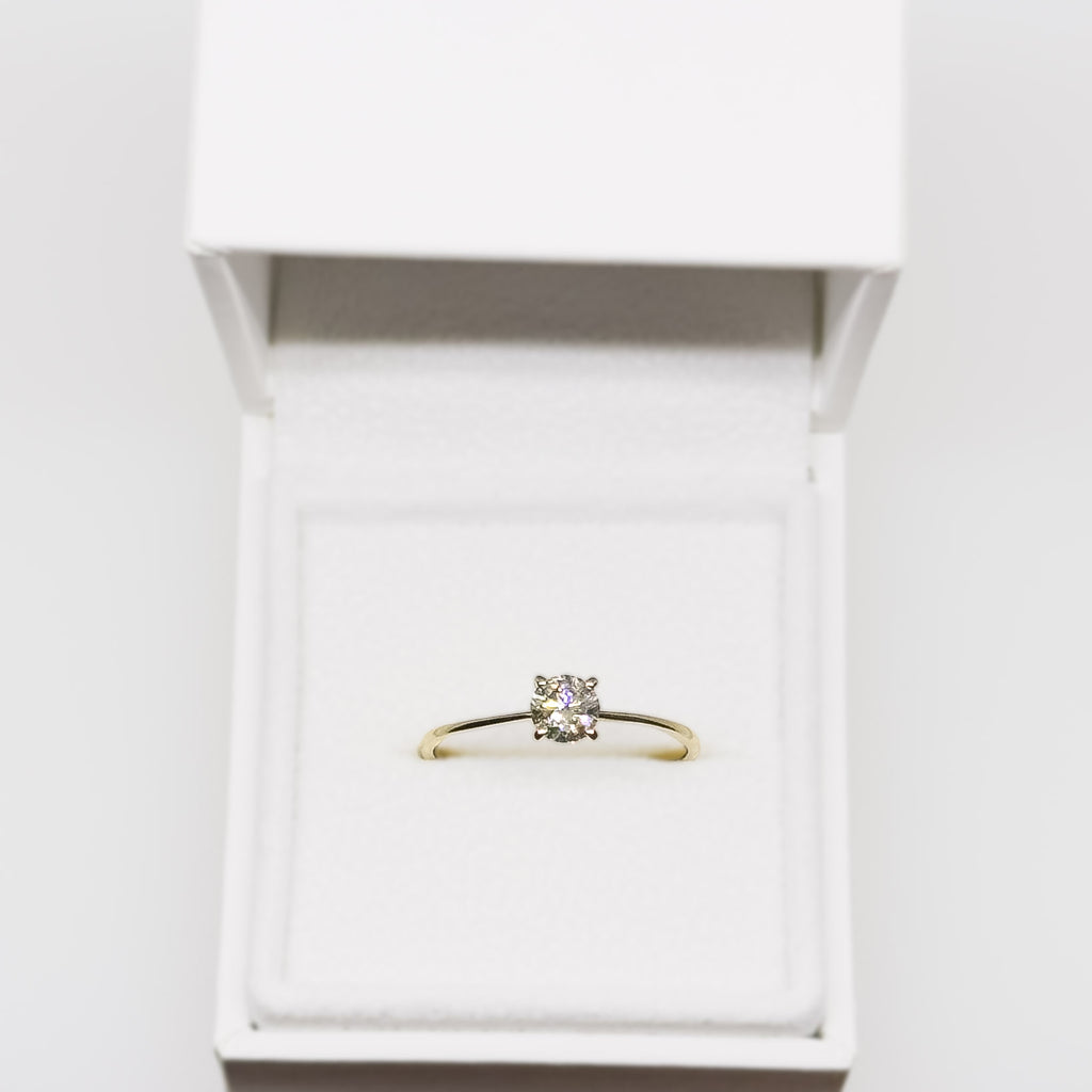 14k keltakultainen 0,51ct Timanttisormus
