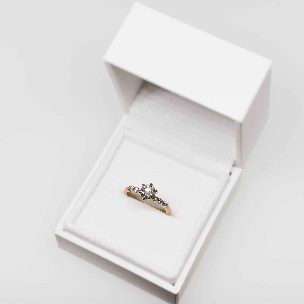 14k ruusukultainen 0,67ct Timanttisormus