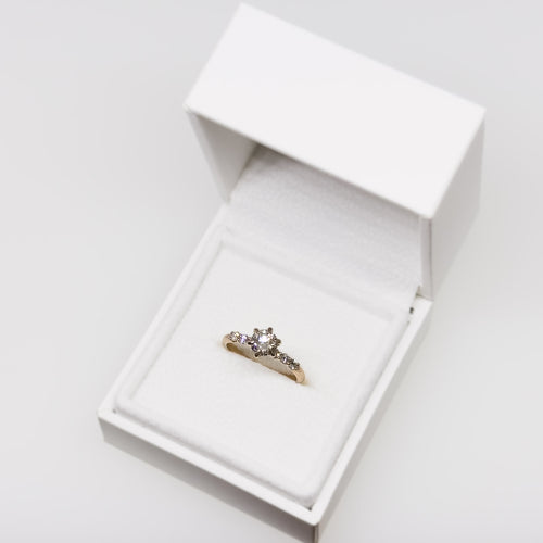 14k ruusukultainen 0,67ct Timanttisormus