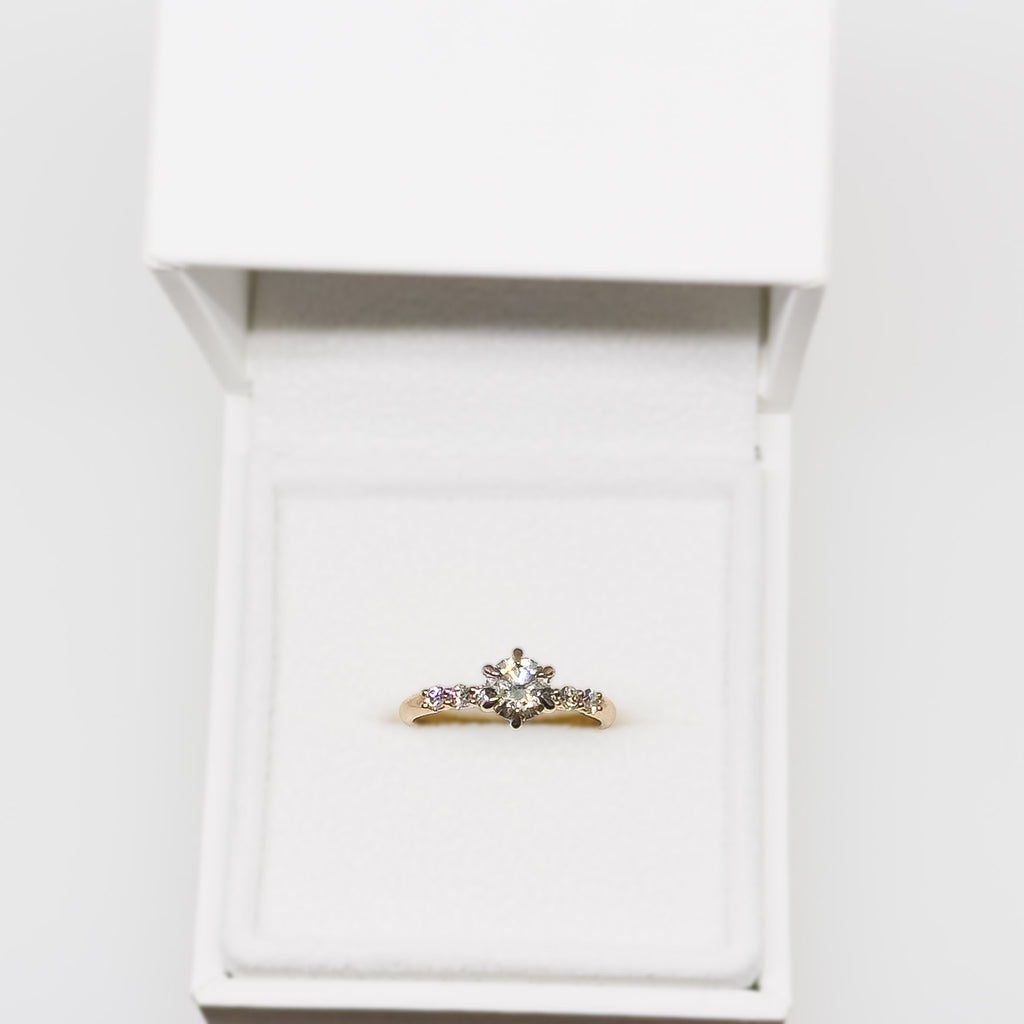 14k ruusukultainen 0,67ct Timanttisormus