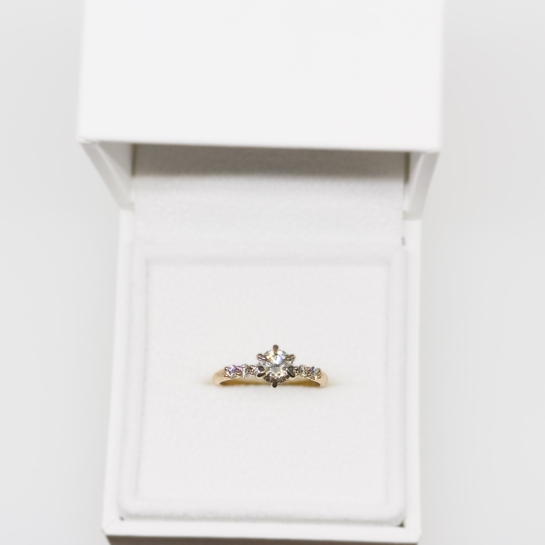 14k ruusukultainen 0,67ct Timanttisormus