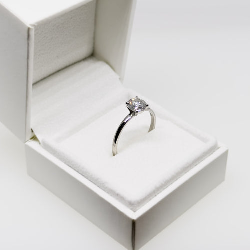 14k valkokultainen 1,02ct Timanttisormus