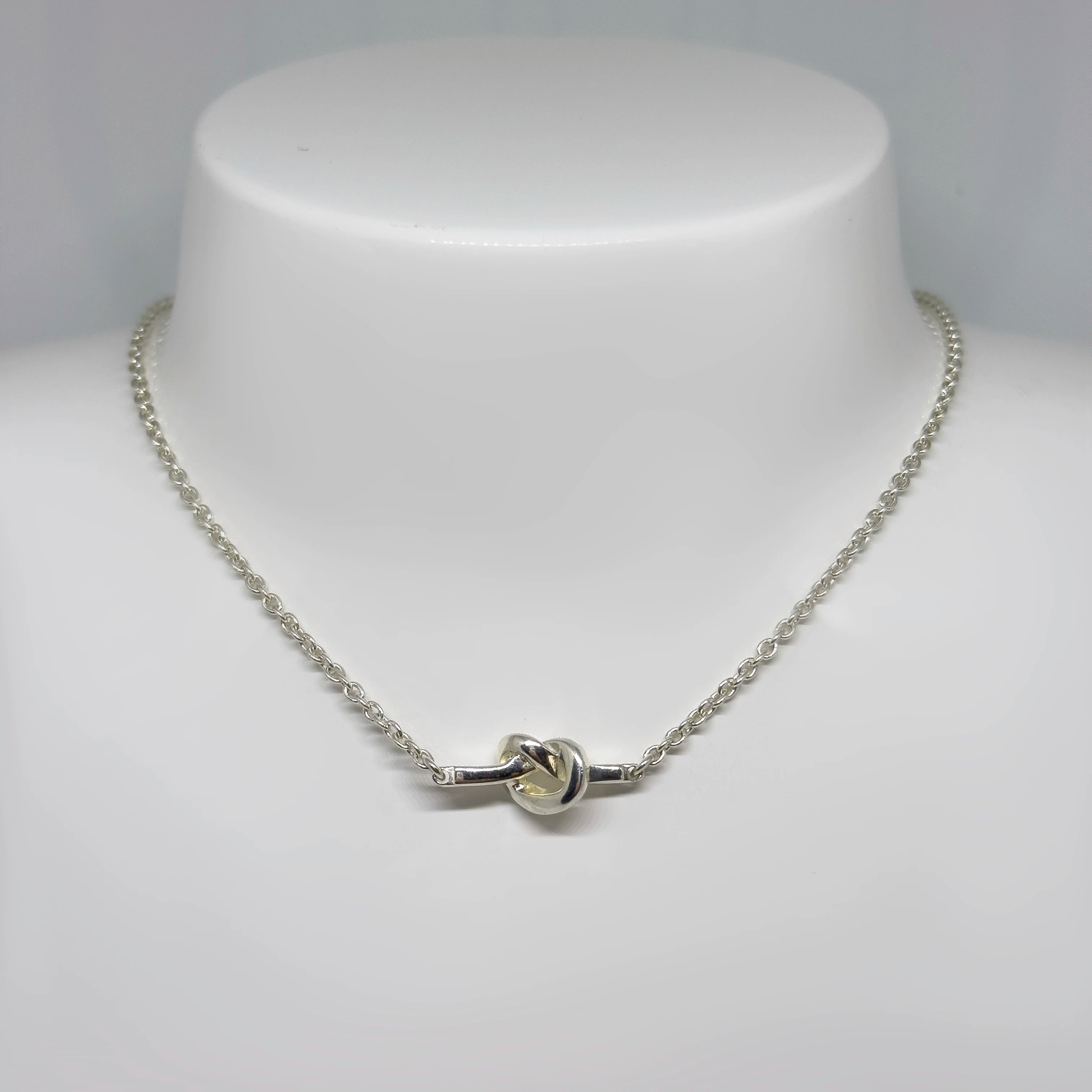 Efva Attling Silver Love Knot Necklace
