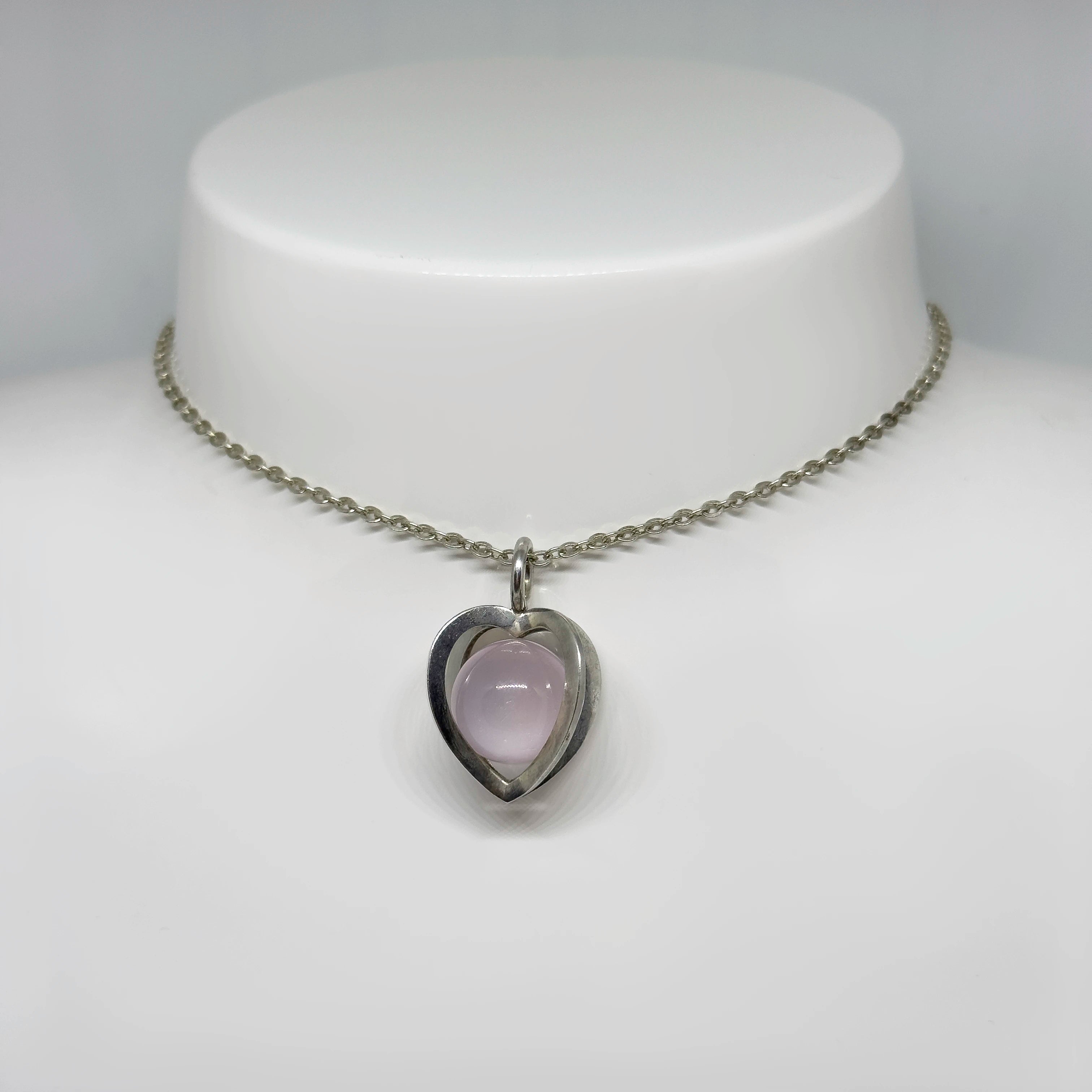Elis Kauppi hopeinen Ruusukvartsi riipus