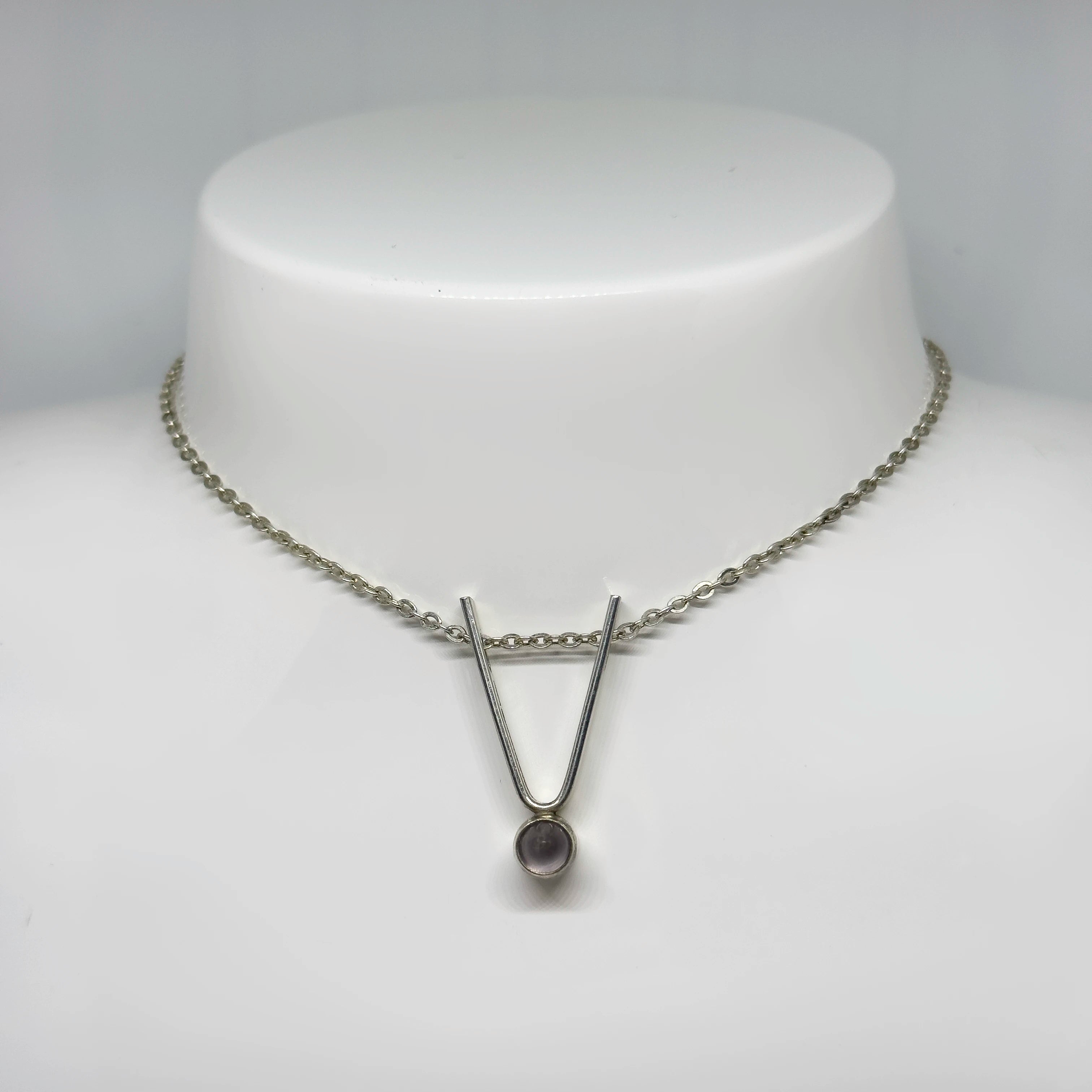 Elis Kauppi hopeinen Ruusukvartsi riipus