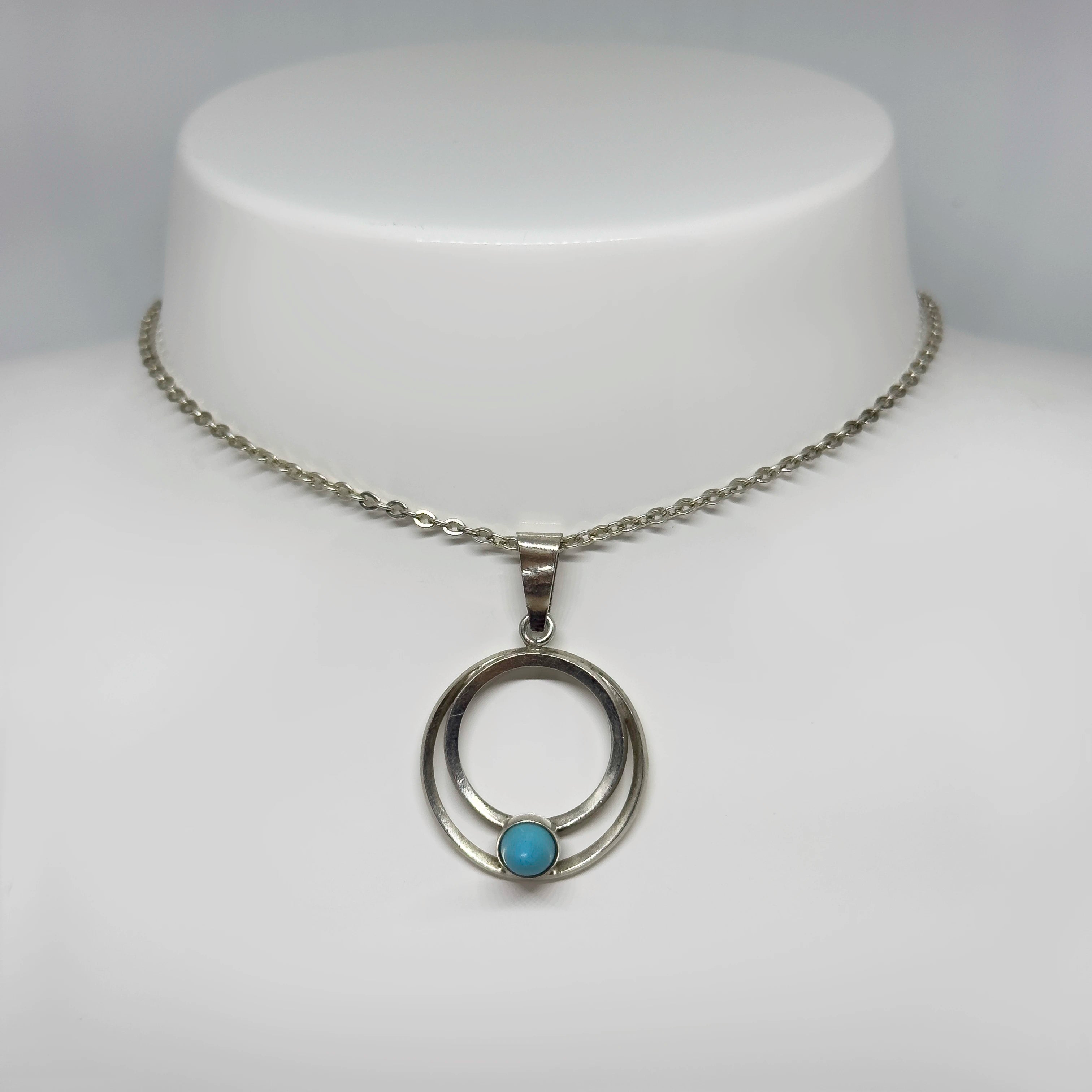 Salovaara hopeinen Turkoosi riipus