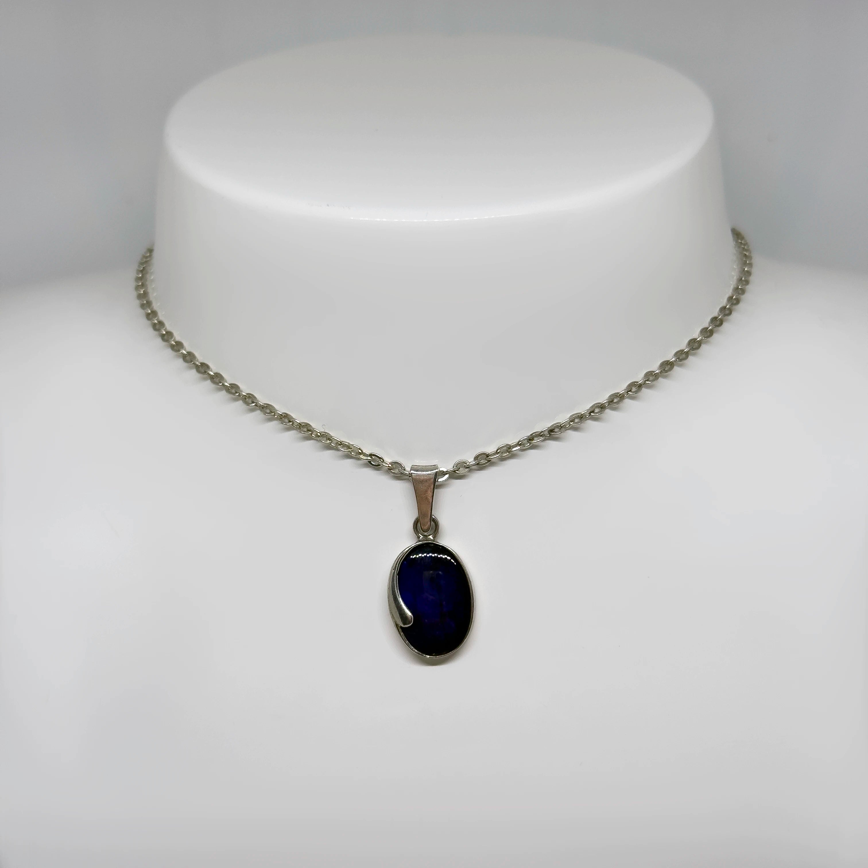 Hopeateos hopeinen Spektroliitti riipus