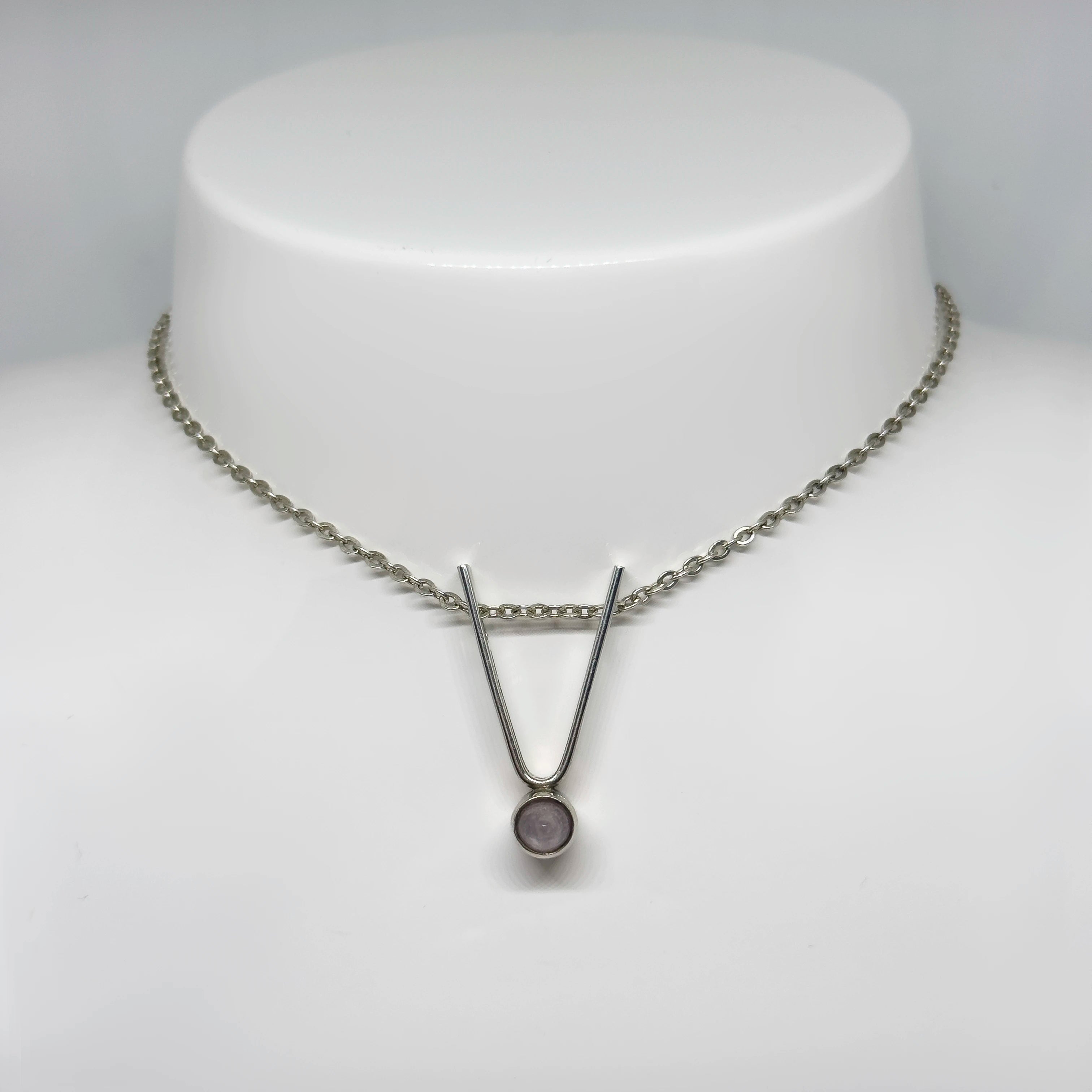 Elis Kauppi hopeinen Ruusukvartsi riipus