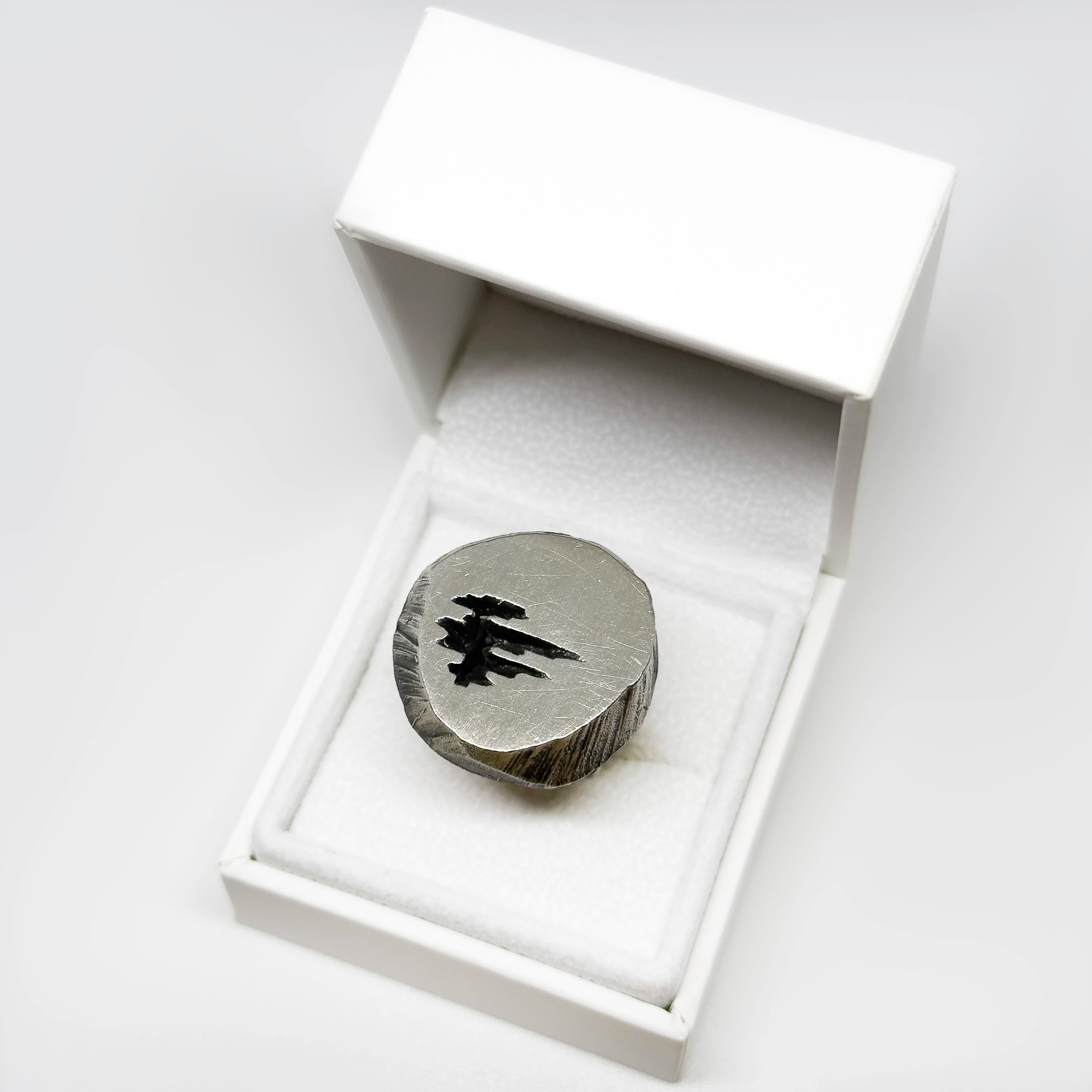 Karl Laine hopeinen sormus, säädettävä