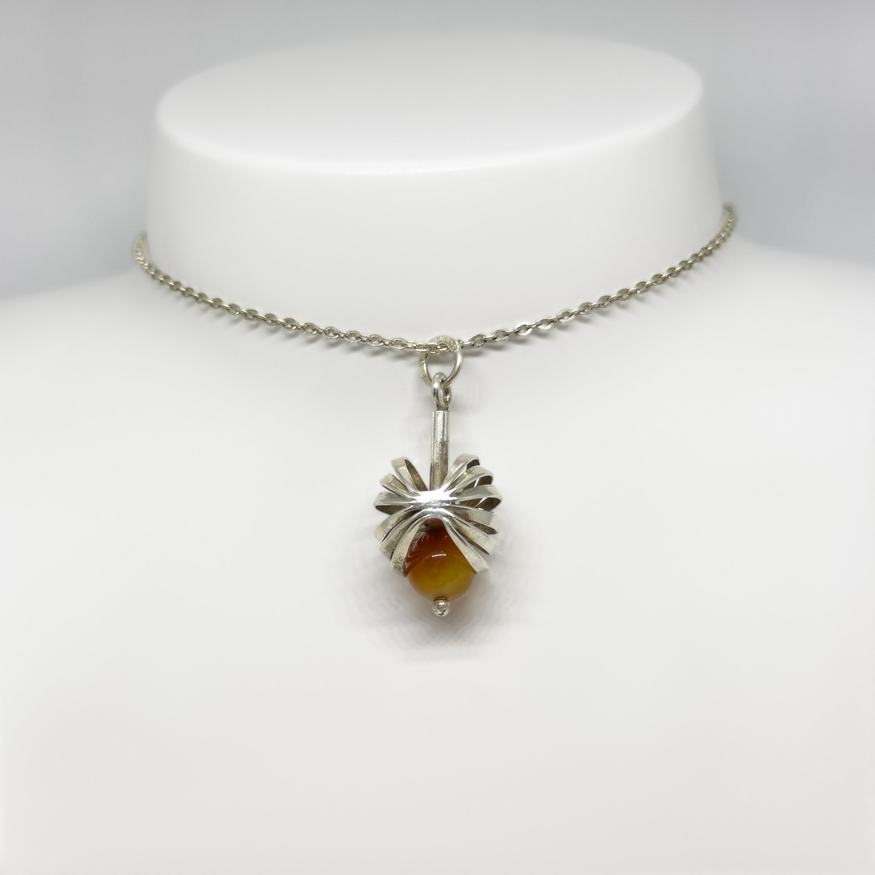 Salovaara hopeinen Akaatti riipus