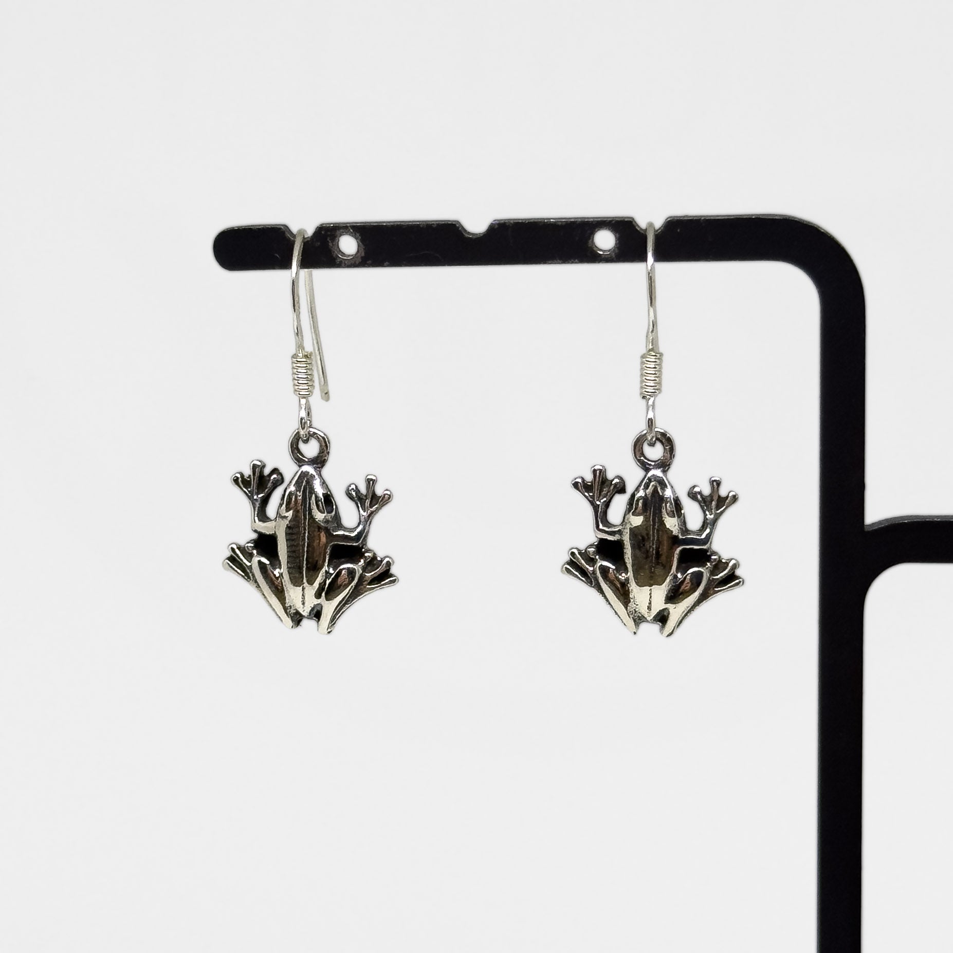 Hopeiset Sammakko korvakorut