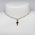 Kaunis 14K Keltakultainen Risti riipus