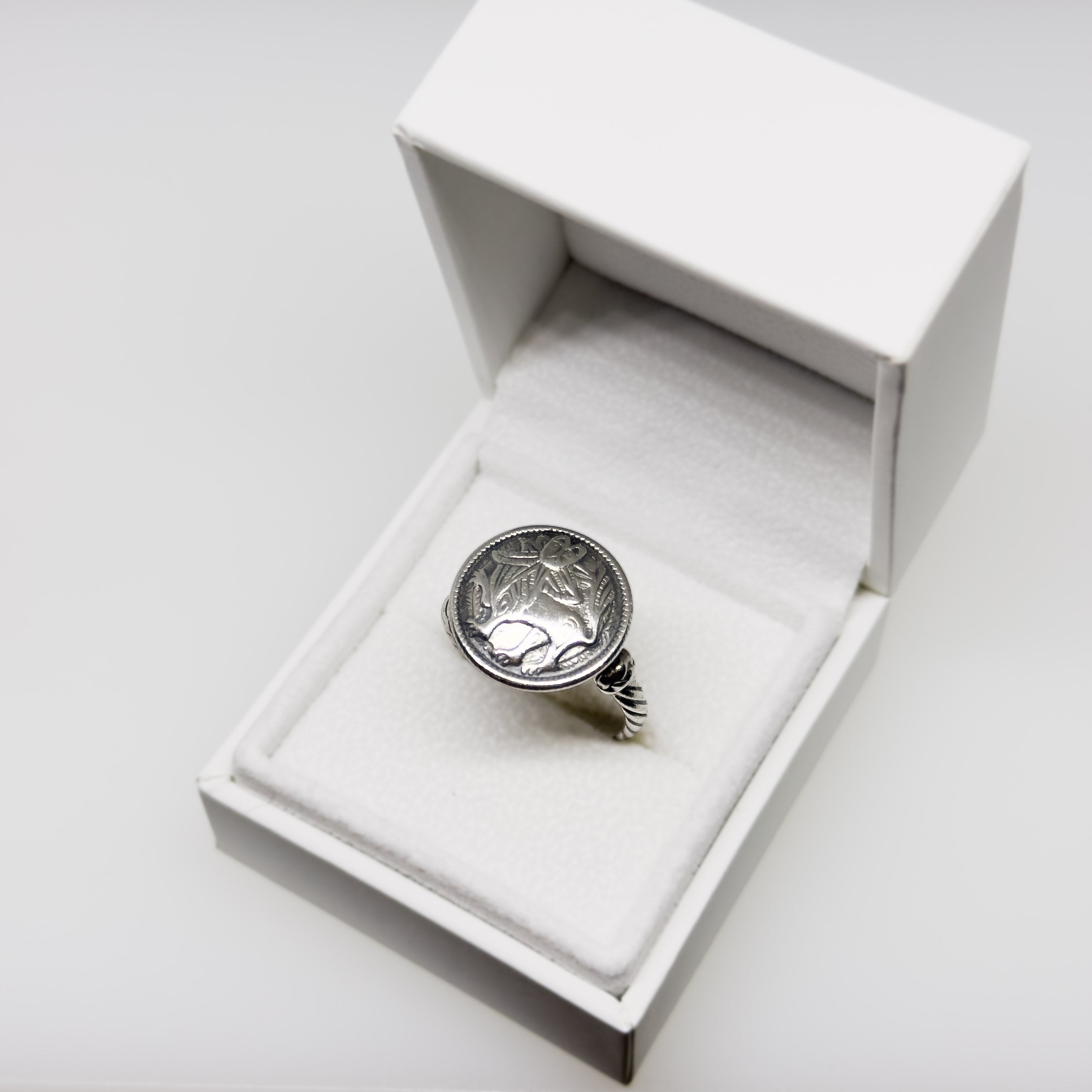 Kalevala Koru silver Sun Lion ring, size 19