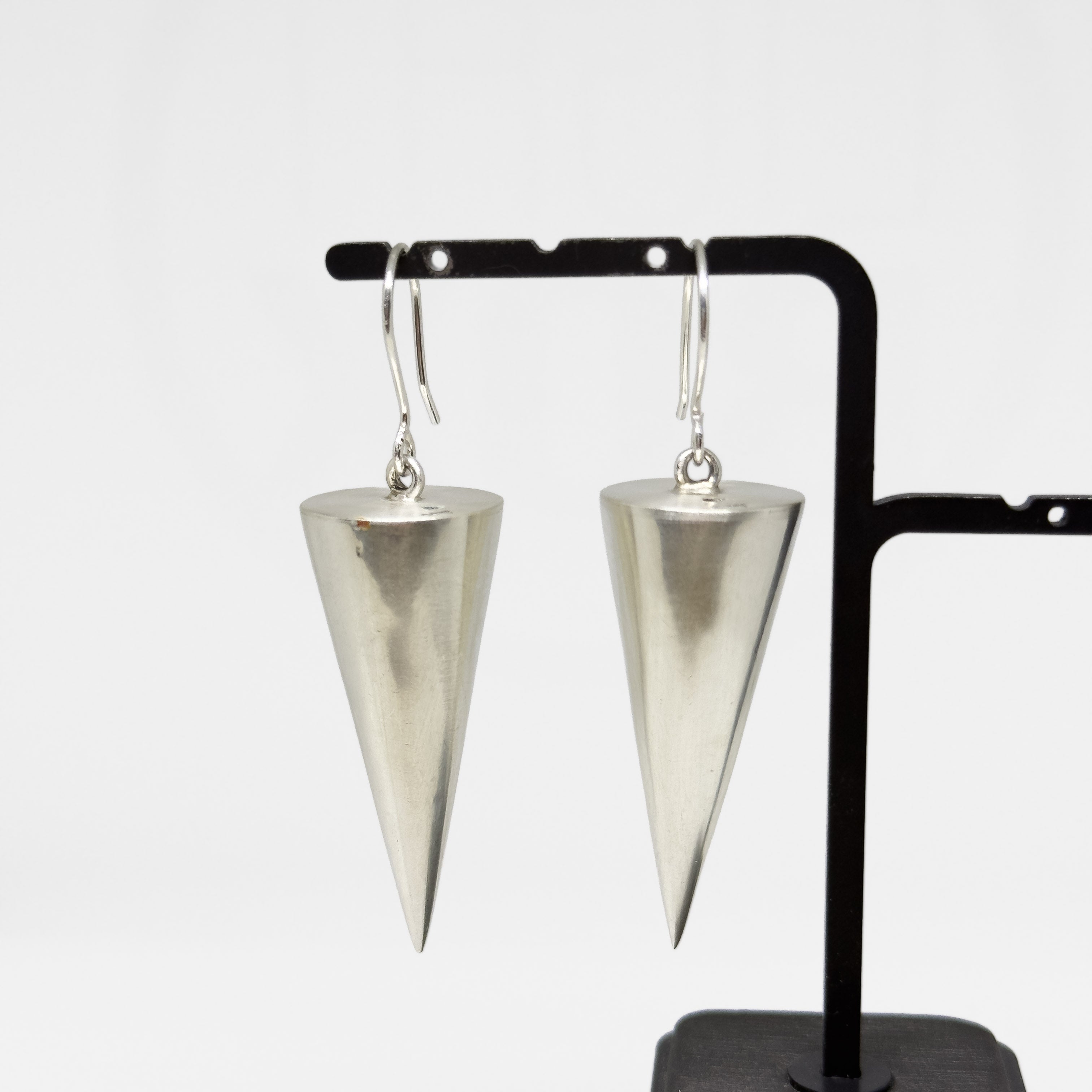 Silver statement earrings