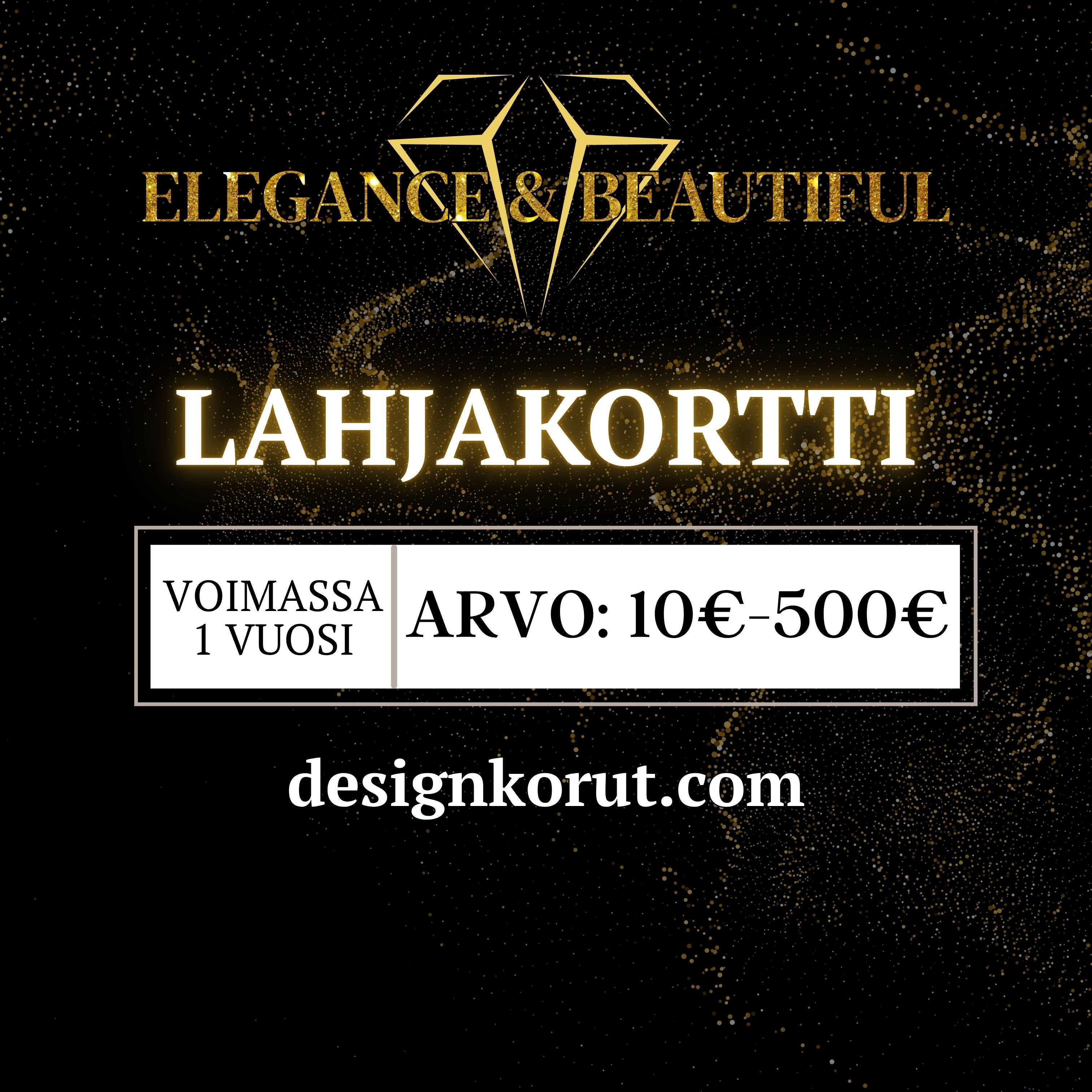 Lahjakortti - designkorut.com - Elegance & Beautiful Oy